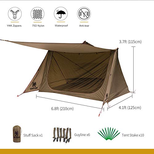 OneTigris Backwoods Bungalow 2.0 + Bulwark Camping Tarp + Tent Footprint