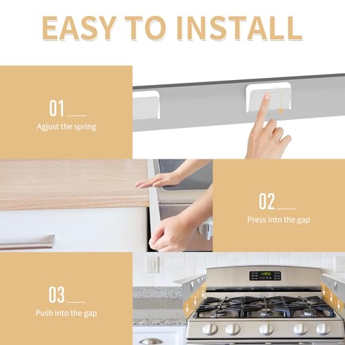 MOFINO Stove Gap Covers 316 Stainless Steel Stove Gap Filler Oven Side Gap Filler Between Stove and Counter Slide In Range...