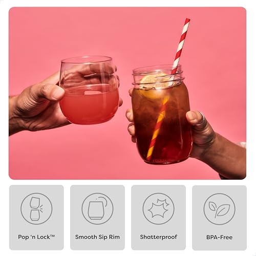 TOSSWARE POP 14oz Vino SET OF 48, Recyclable, Unbreakable Unbreakable & Crystal Clear Plastic Wine Glasses, 48 Count (Pack...
