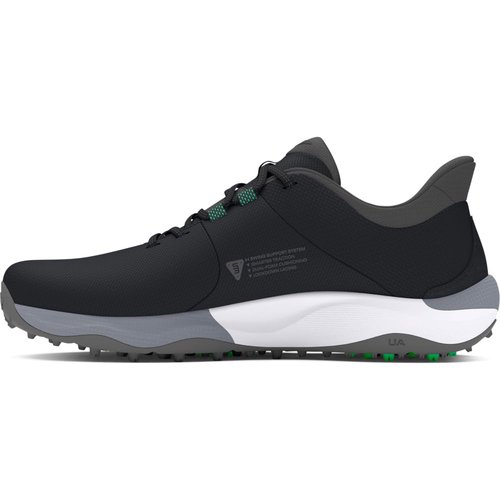Under Armour Men's Drive Pro Spikeless, (002) Black/Black/Titan Gray, 8, US