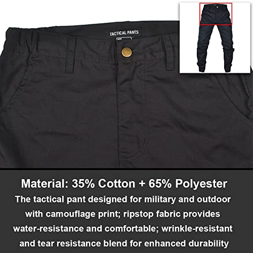 MEGE KNIGHT Men's Tactical Cargo Pants, Camouflage Outdoor Working Clothing with Pockets