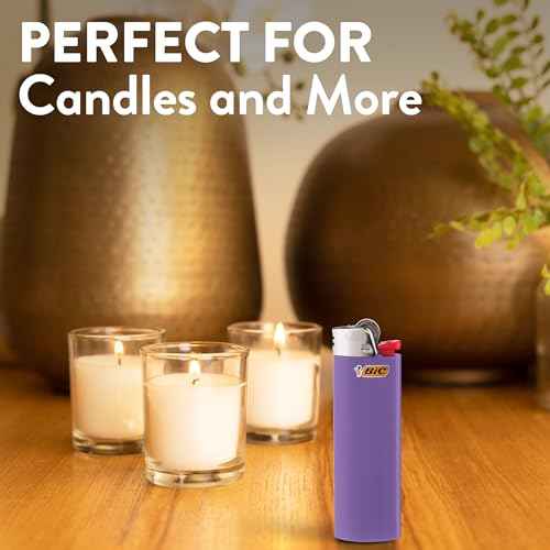 BIC Maxi Pocket Lighter, Special Edition Neon Series, Great for Candles and Firepits, 8 Count Pack of Lighters