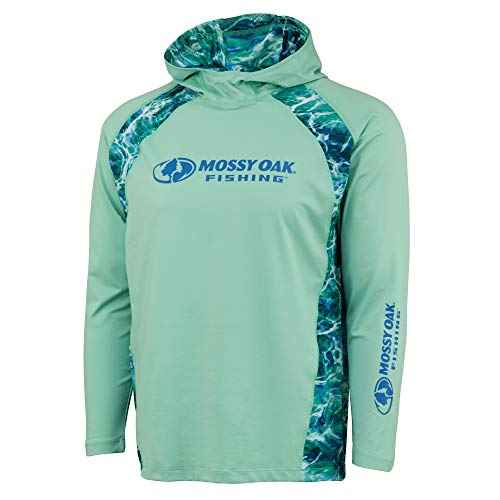 Mossy Oak Men's Lightweight Sun Hoodie, Hooded Fishing Shirts