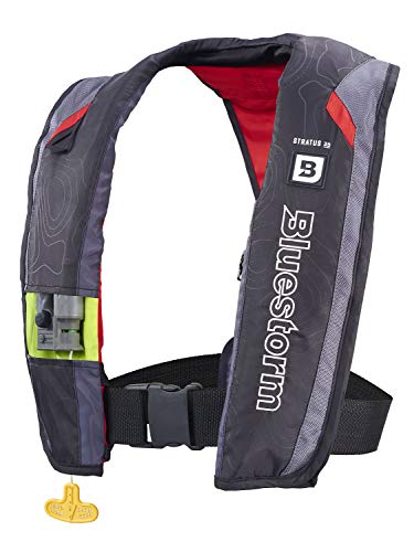 BLUESTORM Stratus 35 Inflatable Life Jacket PFD for Adults | US Coast Guard (USCG) Approved Automatic Self Inflating Life ...