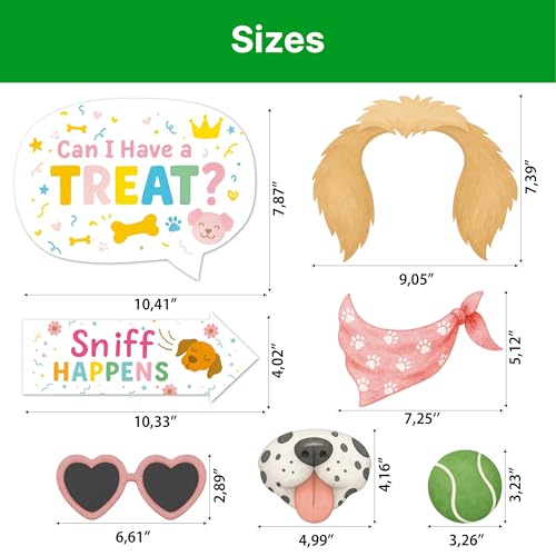 Dog Birthday Photo Booth Props & Puppy Party Decorations - 20pcs