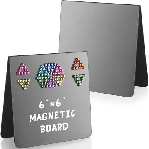 Gersoniel Magnet Display Stand Balls Magnetic Display Board Black Metal Magnet Board Stand Desk Easel Board for Bulletin T...