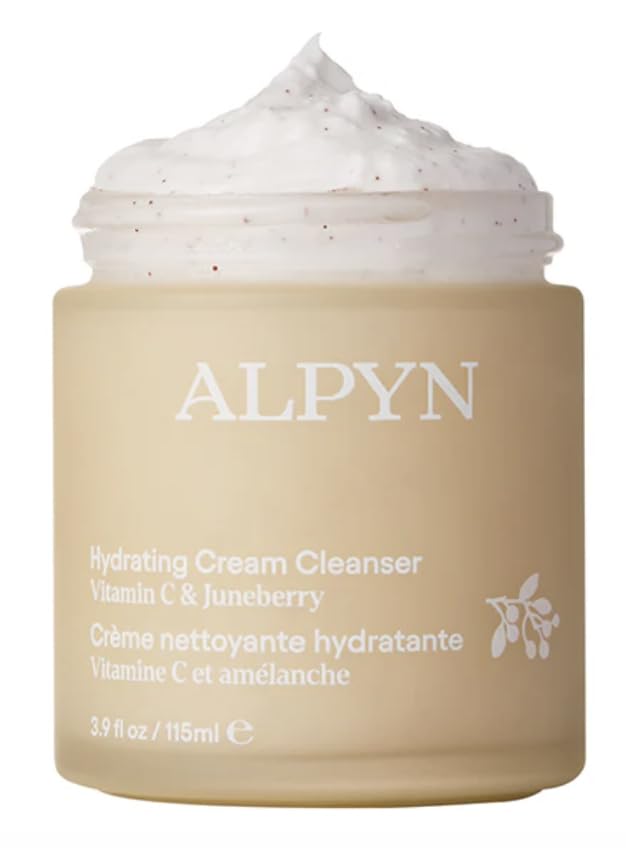 ALPYN Hydrating Cold Cream Cleanser with Vitamin C & Juneberry | Removes Dirt, Oil & Makeup | Exfoliates Dryness for Soft & Smoo