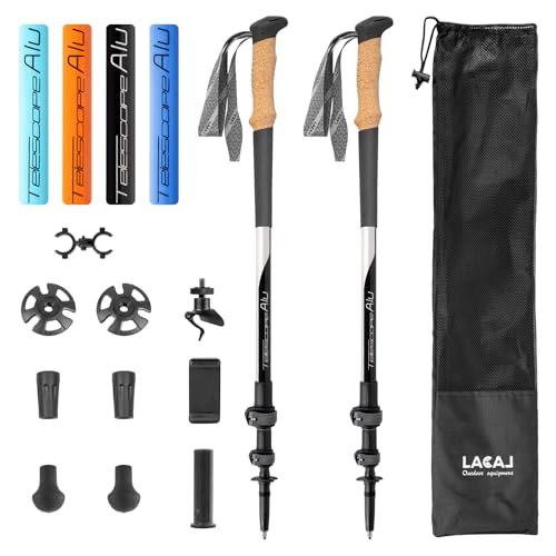 Hiking Poles, Ultra-Light Telescopic Trekking Poles,Portable Walking Sticks with Adjustable Height for Men and Women