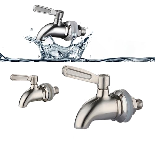 Leadigol 1PCS Stainless Steel Dispenser Tap,Drink Dispenser Faucet Thread Dia Bottled Water Dispenser Faucet