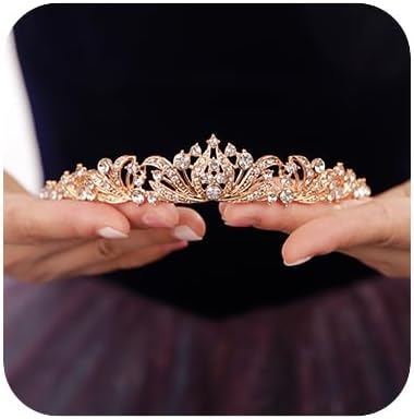 JWICOS Silver Wedding Tiara for Women Princess Crowns and Tiaras for Bride Rhinestone Birthday Crown Headband Crystal Cost...