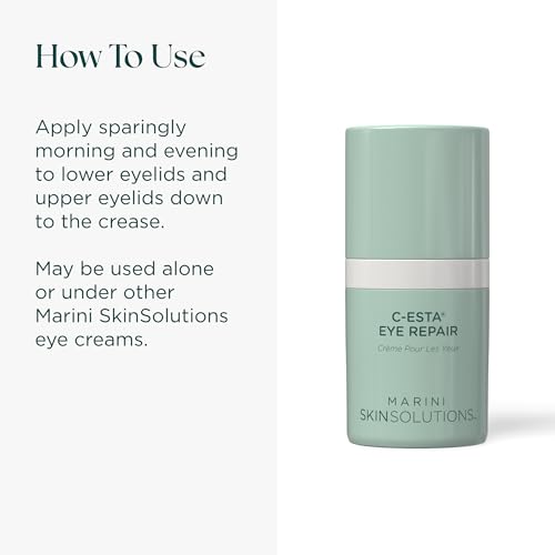 C-ESTA Eye Repair - Vitamin C Eye Cream with DMAE & Hyaluronic Acid - All Skin Types - Made in the USA - 0.5 oz