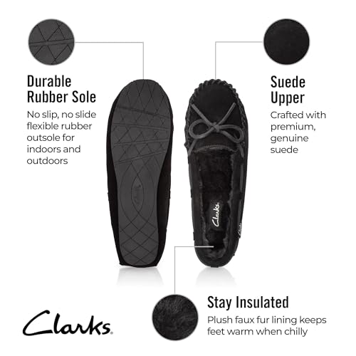Clarks Women's, Suede Moccasin Slipper