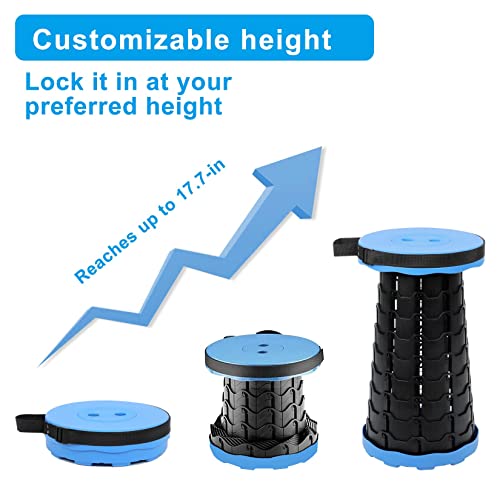 VOLIXOD Foldable Telescoping Stool Portable, Retractable Stool for Adults, Upgraded Collapsible Folding Seats with Load Ca...