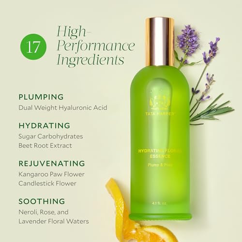 Tata Harper Hydrating Floral Essence Hyaluronic Acid Face Mist 100% Natural Made Fresh in Vermont
