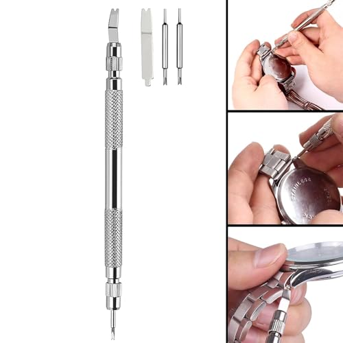 Watch Band Strap Link Pins Remover Repair Tool,24 in 1 Kit with 6 Extra Tips Replacement,20PCS Cotter Pin,Spring Bar Tool ...
