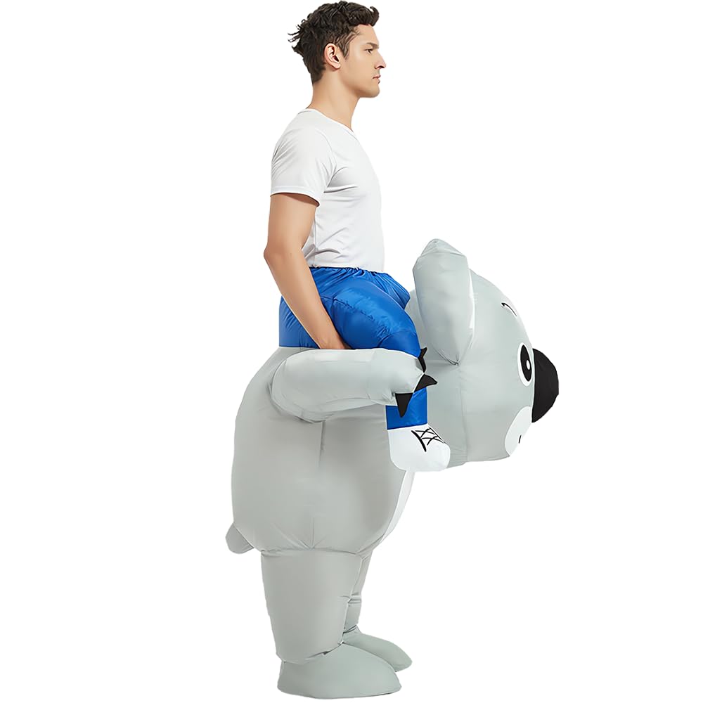 KOOY Inflatable Costume Adult, Ride on Koala Costume Adult Size for Men Women, Blow up Costumes for Adult Funny Halloween Costume