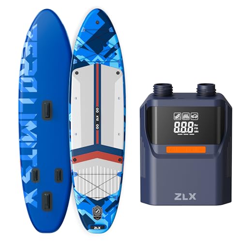 ZLX 11'6×35" Inflatable Stand Up Paddle Board with 50PSI Electric Paddle Board Pump