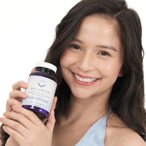 Relumins 1650mg L-Glutathione Complex with Hyaluronic Acid, Alpha Lipoic Acid, Rose HIPS, Vitamin E & Riboflavin, Antioxid...