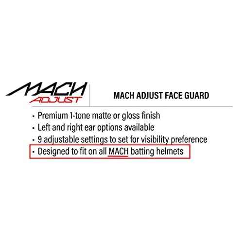 Rawlings | MACH Adjust Face Guard | Adjustable Extension Piece | Fits Mach Series Helmets | Matte| LHB & RHB Options