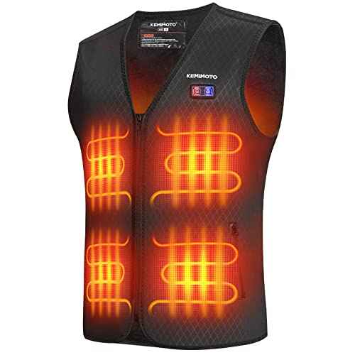 KEMIMOTO Heated Vest for Men, Electric Warming Vest for Hunting & Winter Sports (Battery Not Included)