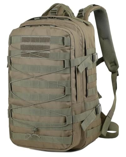 ORILOOSEN 35L tactical assault backpack, military backpacks,heavy duty zipper，outdoor canvas Knapsack,climbing/camping/hik...