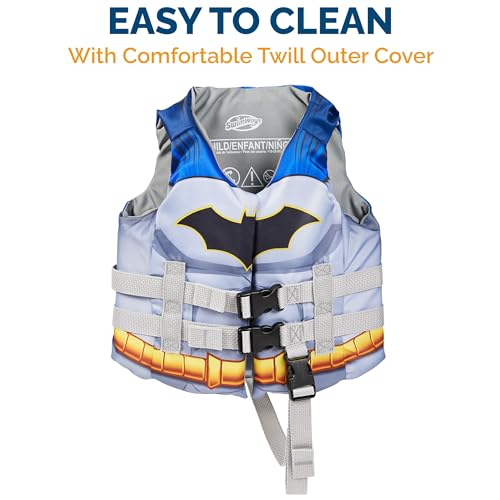 SwimWays DC Swim Trainer Life Jacket, US Coast Guard Approved Life Vest Kids Swim Vest, Pool Floats & Life Jackets for Kid...