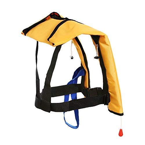 Top Safety Adult Life Jacket with Whistle - Manual Version Inflatable Lifejacket Life Vest Preserver PFD for Boating Fishi...