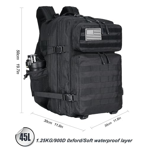 Lovelinks21 45L Tactical Assault Backpack 3 day assault pack with Molle Waterproof backpack Rucksack for Tactical Backpack...