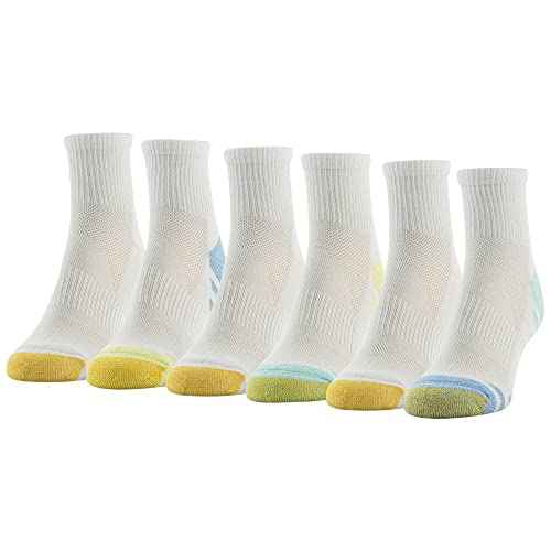 GOLDTOE womens Half Cushion Sport Quarter Socks With Mesh, 6-pairsSocks