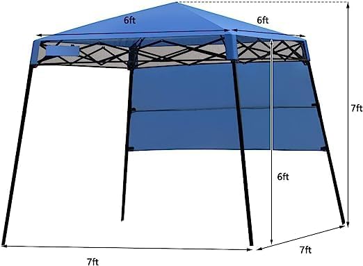 Fireflowery 7’ x 7’ Pop Up Canopy Tent, Portable Shelter Canopy w/Backpack, Outdoor Instant Canopy Tent, Lightweight & Com...