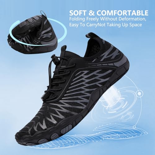 SIOSNETA Hike Barefoot Shoes for Women Men, Breathable Non-Slip Athletic Footwear, Wide Toe Water Shoes for Hiking, Non-Sl...