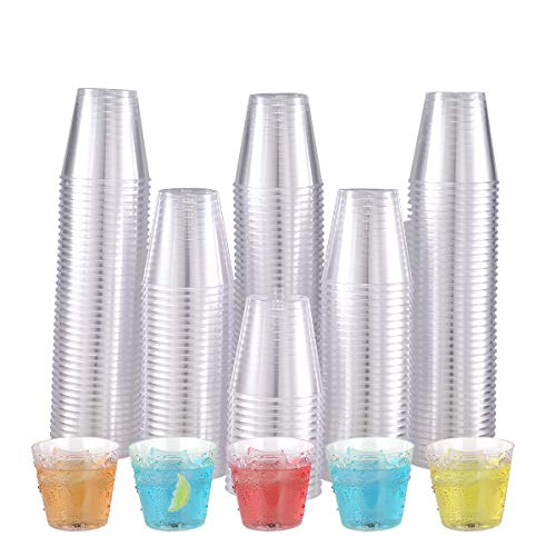 JOLLY CHEF 500 Clear Plastic Shot Glasses, 2 oz, Disposable, Ideal for Parties, Weddings, Holidays, Picnics, Events, Wine ...