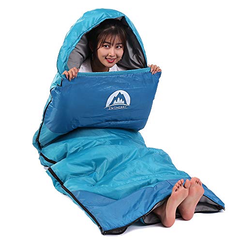 SWTMERRY Sleeping Bag 3 Seasons (Summer, Spring, Fall) Warm & Cool Weather - Lightweight,Waterproof Indoor & Outdoor Use f...