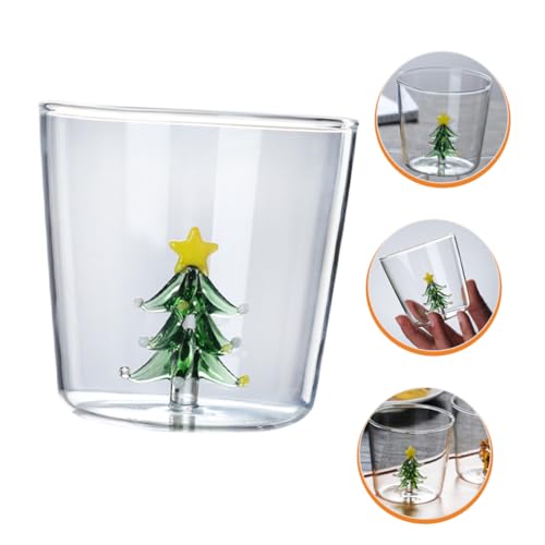 SHOWERORO Snowman Glass Transparent Beverage Cup Adorable Party Drinkware for Bar Supplies Beer and Water Unique Design fo...