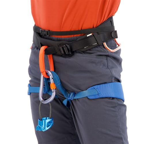 BLACK DIAMOND Men’s Momentum Harness Package | Harness, Belay Device, Locking Carabiner & Chalk Bag | Kingfisher| Large