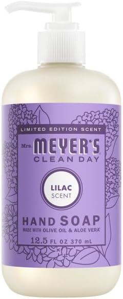 Mrs. MEYER'S Clean Day Liquid Hand Soap Variety Pack 12.5 Fl Oz Each, 1 CT (Rose + Lilac + Mint + Honeycomb)