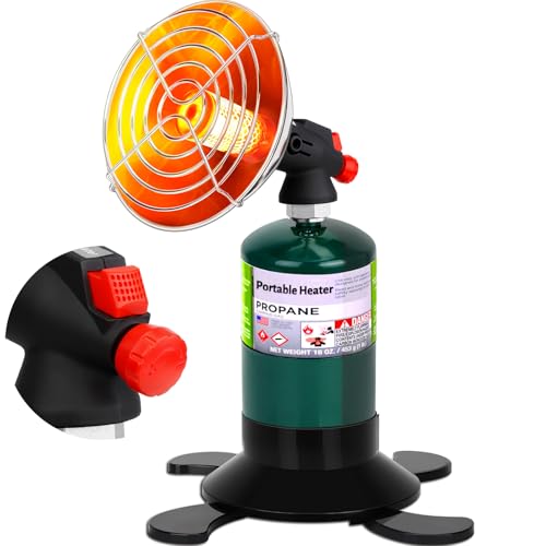 Portable Propane Heater for Camping, Outdoor Gas Space Patio Garage Heater, High Heat Output Big Heaters Foldable Tank Hol...