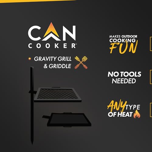 GameMaker Open Fire Cooking Grill – Portable Campfire Grill for Open Flame Cooking, Firepits, Outdoor Fire Rings & Camping...