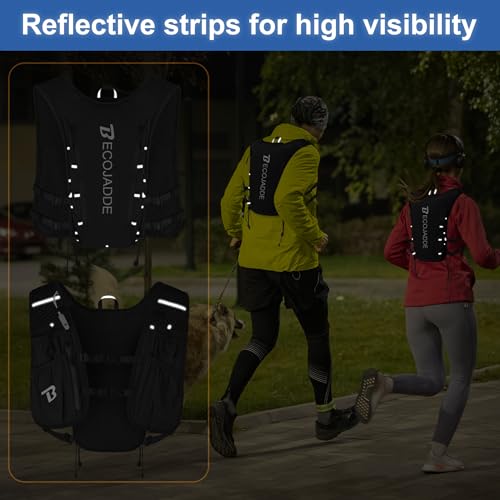 BECOJADDE Running Vest Hydration Backpack for Men Women, 5L Lightweight Running Backpack Hydration Pack for Marathon, Trai...