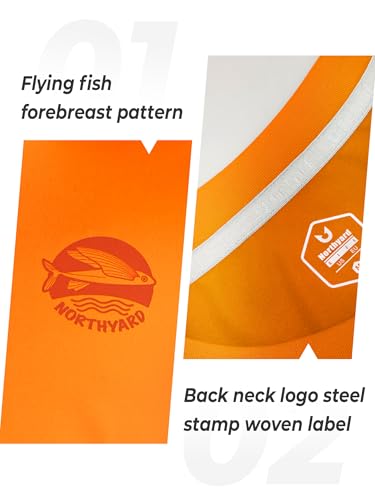 NORTHYARD Mens Swim Shirt Rash Guard UPF 50+ Quick Dry Short Sleeve Fishing Shirts Sun Protection Shirt Beach Water Swimming