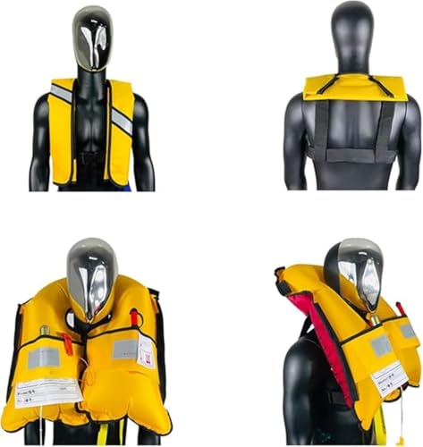 Automatic Inflatable Life Jacket for Adults – Adjustable Buoyancy Vest with Manual Override,Reflective Strips & Safety Whi...