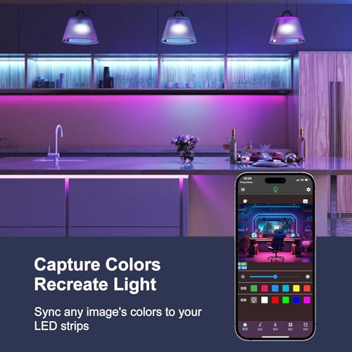 200 FT Led Lights for Bedroom, Music Synchronized Smart Led Strip Lights, Ultra Long with Remote Application Control Bluet...