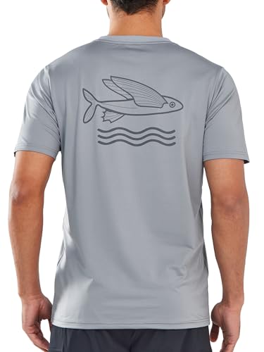 NORTHYARD Mens Swim Shirt Rash Guard UPF 50+ Quick Dry Short Sleeve Fishing Shirts Sun Protection Shirt Beach Water Swimming