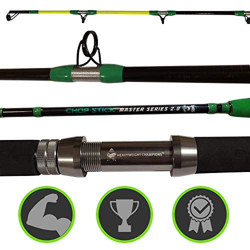 Catfishing Rod, Master Series Chop Stick, 1-Piece Casting Catfish Rods for Baitcasting Fishing, Medium Heavy, 7’6”