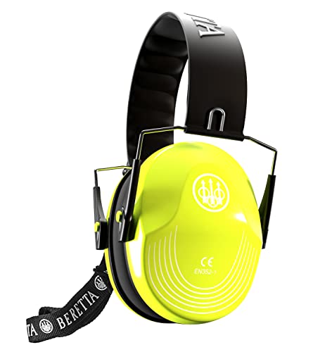 BERETTA Unisex Hearing Protection Competition Compact One Size Safety Pro Earmuff w/ Ergonomic Design & Durable Carrier Strap