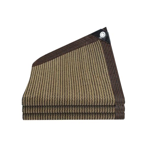 90% Mocha Shade Cloth, Sun Shade Canopy with Grommets for Patio, 8×12FT Shade Cloth for Garden Covers for Shade and Rain, ...