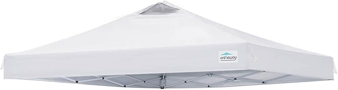 Ontheway 10x10 Replacement Canopy Top Cover, Pop Up Canopy Tent with Air Vent (White)