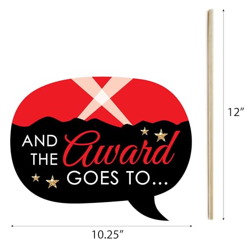 Big Dot of Happiness Red Carpet - Movie Night Essentials, Photo Booth Props, Film-Themed Decorations & Accessories, Awards...