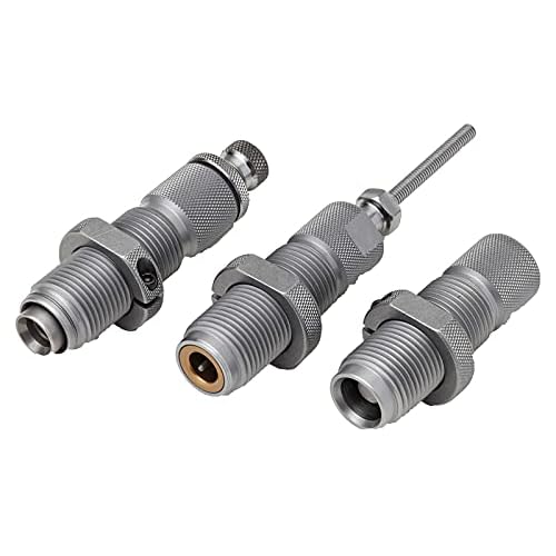 Hornady Custom Grade New Dimension 3-Die Set - Caliber Specific Reloading Equipment for Handloaders with Full Length Sizer Die, Seating Die, Sure-Loc Rings, & Storage Box