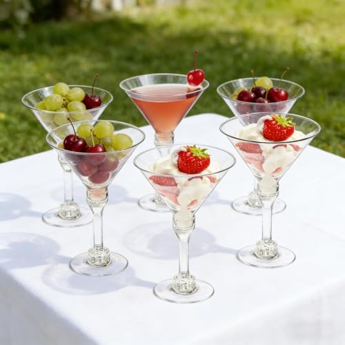 DZJHPGZD 40 PCS Disposable Martini Glasses for Parties 5oz Martini Tall Cup,Plastic Martini Glasses Disposable,Tall Martin...